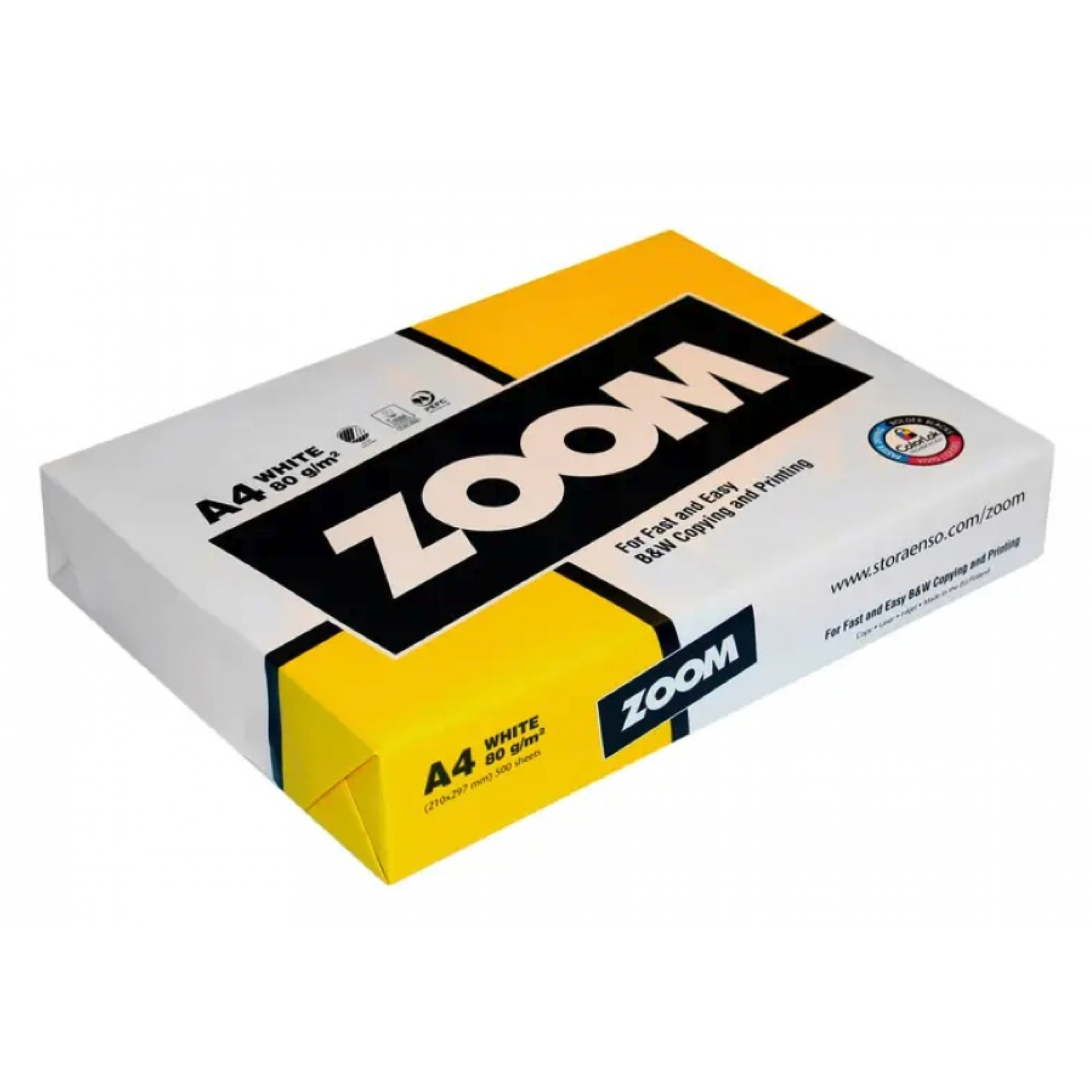 Hârtie pentru imprimantă A4, ZOOM, 500 foi, Clasa C+, 80 g/m2