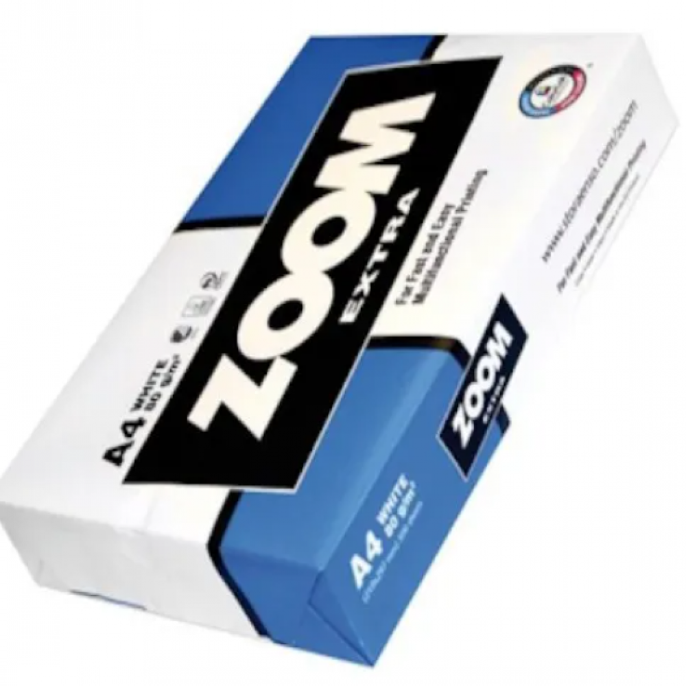 Hârtie pentru copiator A4 Zoom Extra, Clasa B+, 500 file, 80 gr/m2
