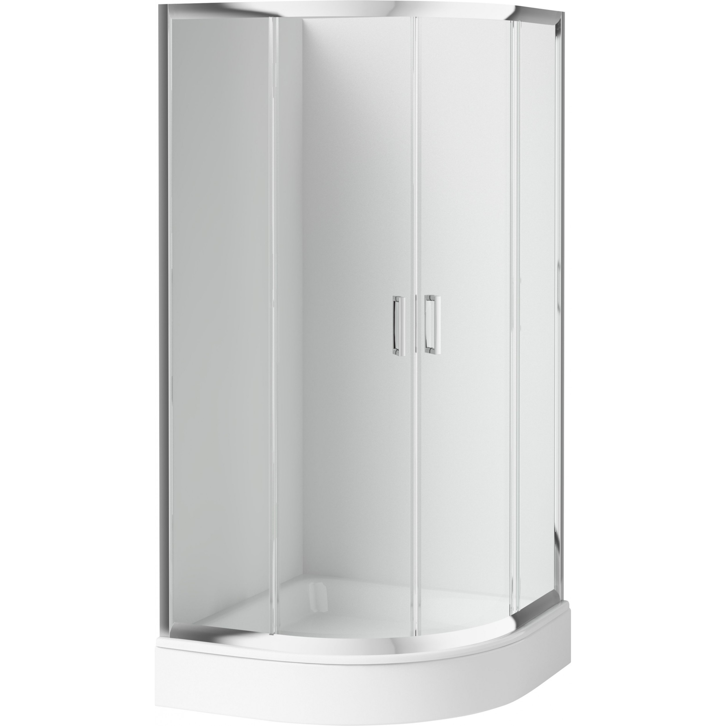 Cabina de dus semirotunda  sticla transparenta Crom 80 x 80 x 185 cm KYP_052K Funkia Deante
