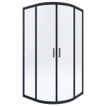 Душевая кабина полукруглая прозрачное стекло черный профиль 90 × 90 × 185 мм KYP_N51K Funkia Deante 