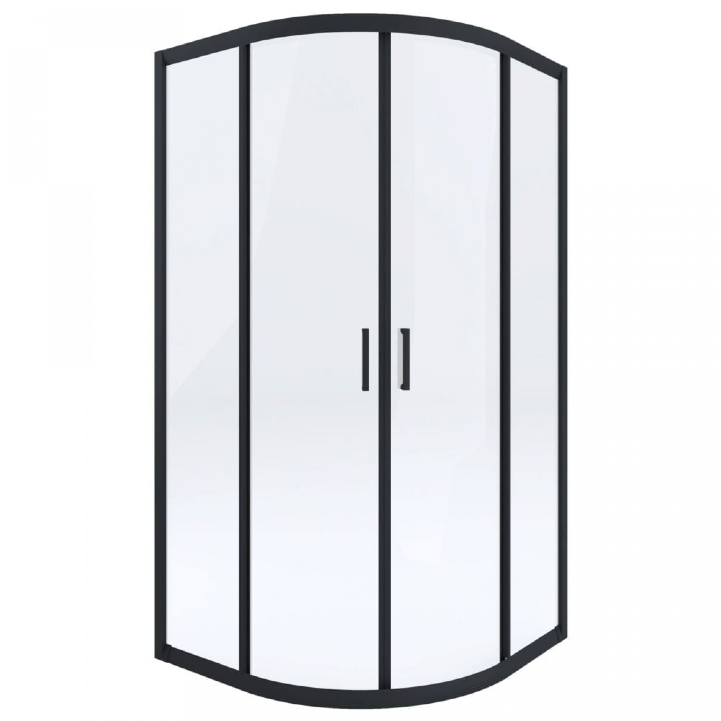 Душевая кабина полукруглая прозрачное стекло черный профиль 90 × 90 × 185 мм KYP_N51K Funkia Deante 