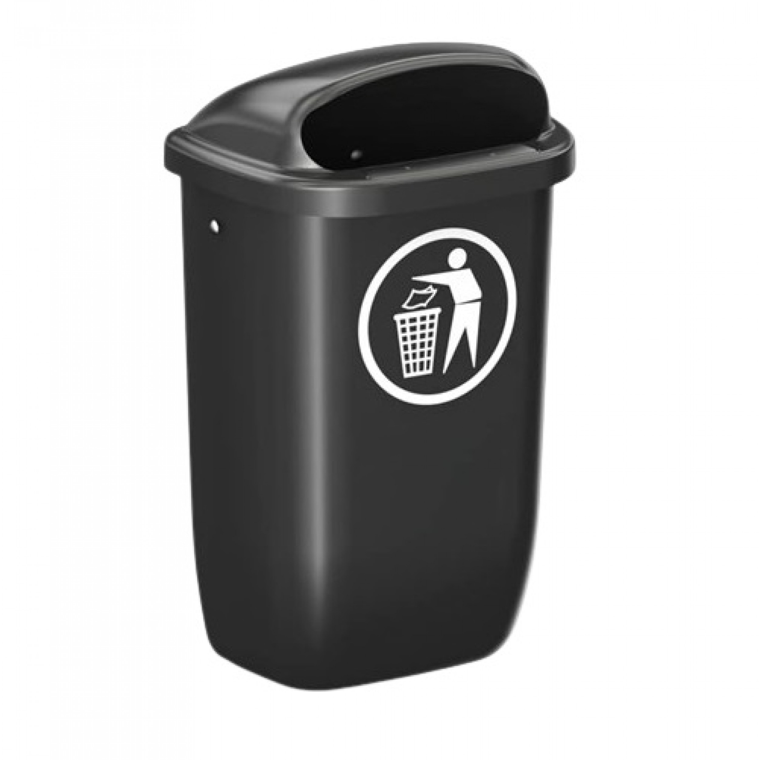 Coș pentru gunoi, 50L, Negru, SULO