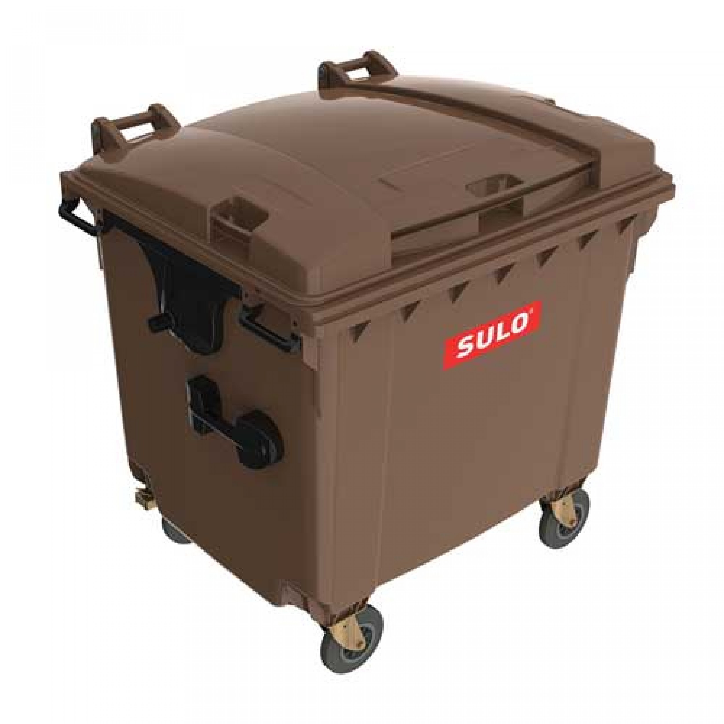 Tomberon plastic pentru deșeuri MGB 1100 litri FD, Maro, Sulo