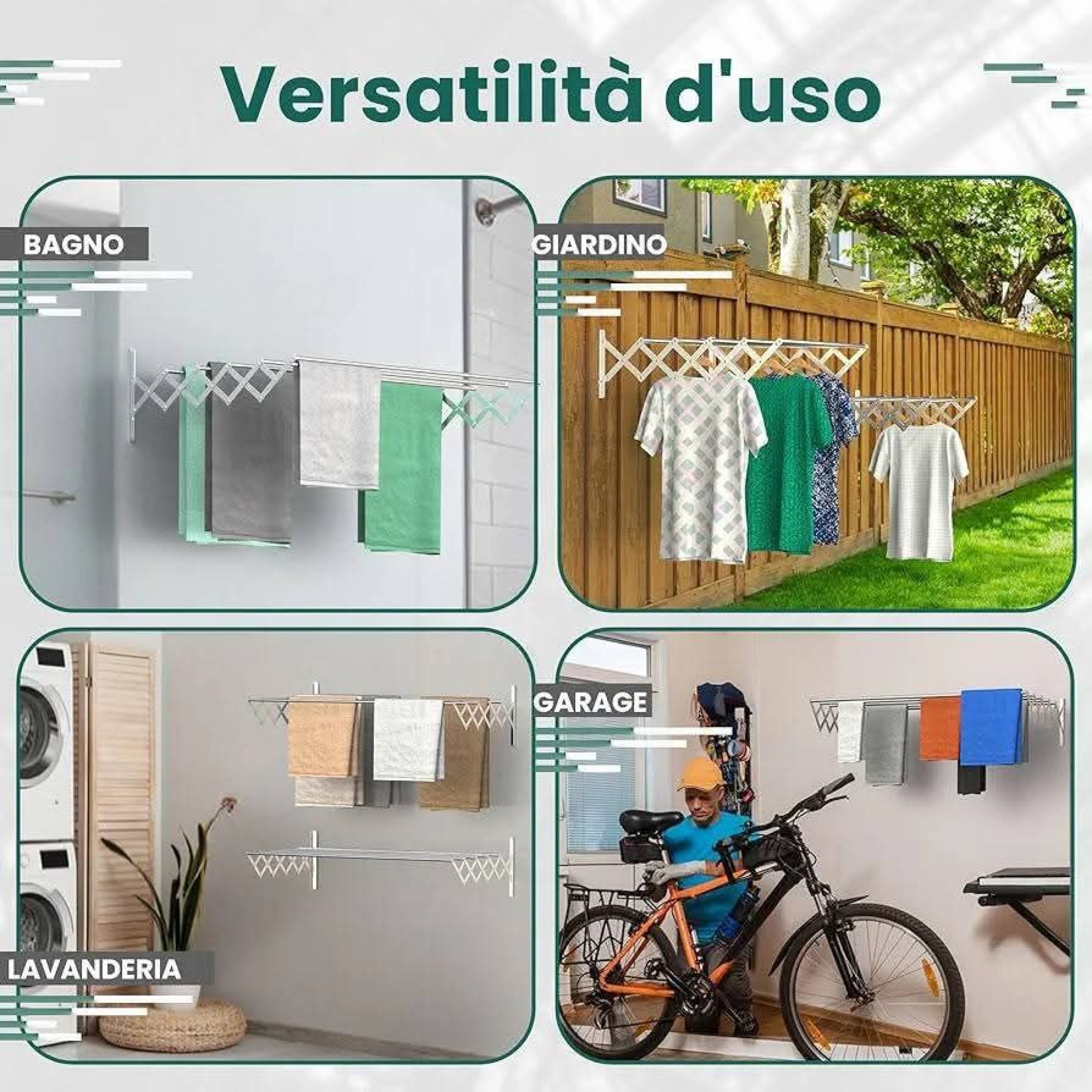 Uscător pentru rufe pliabil, minimalist, smart 140 cm